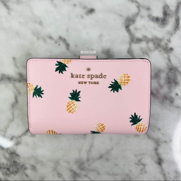 kate spade Handbags - Kate Spade Staci Pineapple Print Medium Compact Bifold Wallet